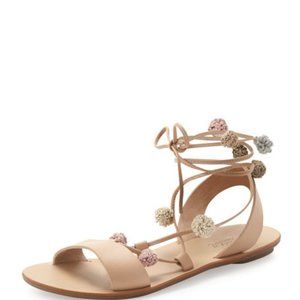 Loeffler Randall Lace-up Sandal Size 7 Wheat